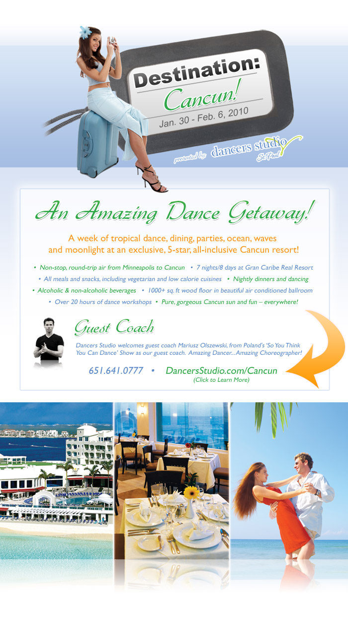 Cancun Dance Vacation with Dancers Studio - St. Paul, MN